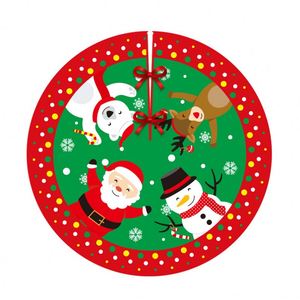 Nouvelles décorations de Noël pour festivals artisanaux, ornements imprimés de dessins animés, fournitures de Noël en gros, jupe de sapin de Noël - Product Image 4