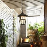 Lustre solaire en aluminium pour extérieur, étanche IP54, abat-jour en verre noir, garantie de 3 ans, angle de faisceau de 360°, double source lumineuse, cour