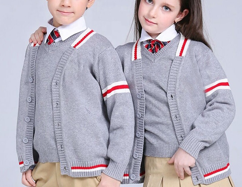 VSCOO Uniform With Pockets Cardigan Long
