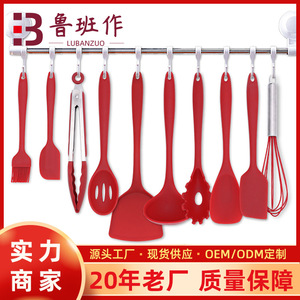 Juego de utensilios de cocina de silicona de 10 piezas, cucharas para cocinar, espátulas, aptos para lavavajillas, antiadherentes, resistentes al calor, para cocinar y hornear - Product Image 5