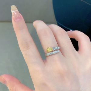 Xinfly 18K Real Gold Snake Head <b>Opening</b> <b>Ring</b> 0.4CT Yellow Diamond Classic <b>Ring</b> for Women's Anniversary - Product Image 3