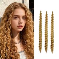 Extensions de cheveux synthétiques bouclés profonds pour tresses, mélange de couleurs, style Boho Goddess Locs, ondulations Ocean Wave, teintes