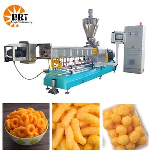 Sbuffando doppio estrusore a vite soffiato Snack cibo Snack grano aromatizzato per fare macchina <span class=keywords><strong>produzione</strong></span> sbuffante linea di trasformazione Snack - Product Image 4