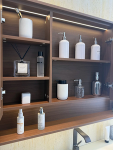 Mueble de Baño Moderno de <span class=keywords><strong>Madera</strong></span> Resistente al Agua con Espejo Incluido, Montado en la Pared <span class=keywords><strong>para</strong></span> Uso en Hoteles y Villas - Product Image 5