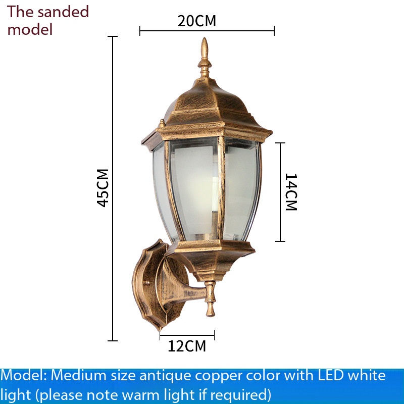 Medium-sized, bronze-colored frosted glass