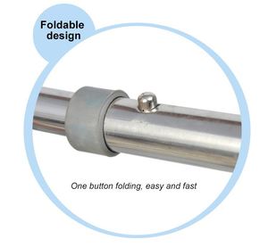 Gấp Phân đi bộ dính với 4 chân có thể điều chỉnh hai bánh xe Walker rollator cho người khuyết tật hoặc bệnh nhân - Product Image 4