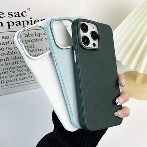 Custodie per telefono in morbida pelle Texture per <span class=keywords><strong>iPhone</strong></span> <span class=keywords><strong>11</strong></span> 12 13 14 protezione per <span class=keywords><strong>fotocamera</strong></span> Pro Max per Fundas Para <span class=keywords><strong>iphone</strong></span> 15 16 Pro Max - Product Image 2