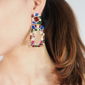 Imcute — boucles d'oreilles carrées, en strass, pour femmes, accessoires, bijoux de luxe pour dames, nouvelle tendance - Product Image 2