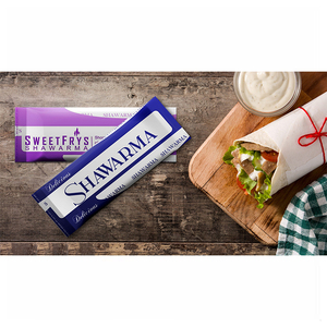 Biểu Tượng Tùy Chỉnh In Burger Shawarma Bao Bì Mỡ Cán Giấy Crepe Thực Phẩm Sáp Bánh Sandwich Gói Giấy <span class=keywords><strong>Cone</strong></span> Gói - Product Image 1