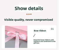 Boîte cadeau magnétique pliable en gros avec logo personnalisé, emballage en carton de luxe pour cosmétiques, bijoux, boîte rigide magnétique