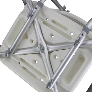 Tabouret de salle de bain en alliage d'aluminium, siège de douche, banc de bain pour personnes âgées, antidérapant, avec dossier et accoudoirs - Product Image 4