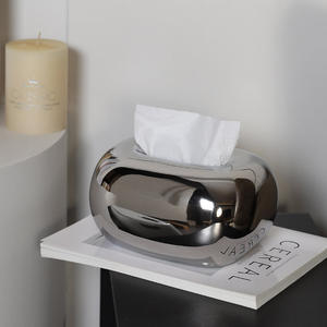 Boîte à mouchoirs en céramique personnalisable, style crème, décoration moderne pour salon, table basse, table à manger, décorations de luxe léger, serviettes de table - Product Image 6