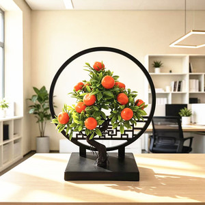 Décoration d'arbre fruitier artificiel Paulon, 15 fruits, base en plastique, ornement de bureau pour la maison et le bureau - Product Image 4