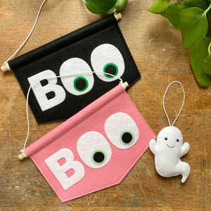 Venta al por mayor monograma naranja negro jardín bandera decoración truco o trato bandera Halloween banderas - Product Image 1