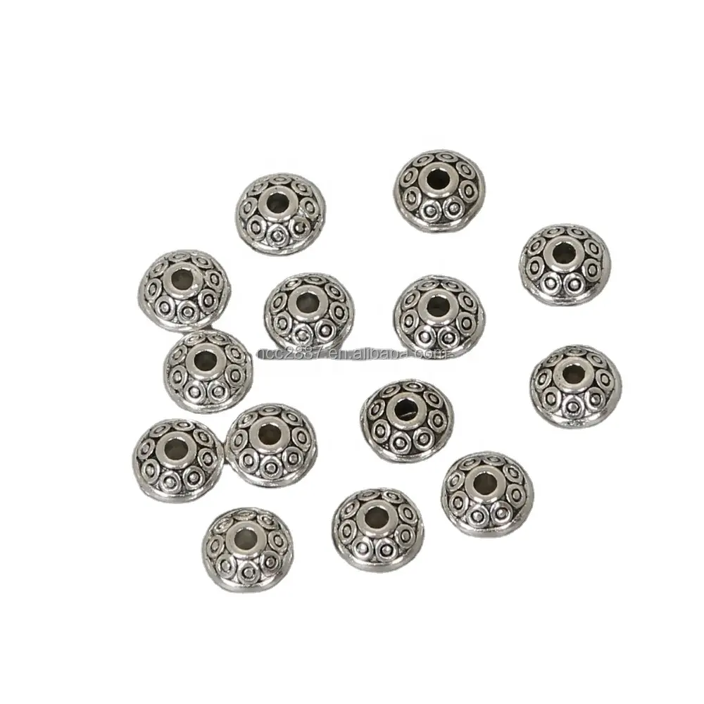 355pcs 12 Styles Tibetan Silver Bead Caps Metal Spacers Beads Jewelry Findings Accessories for DIY Bracelet Necklace Jewelry Making