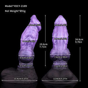 จุกสอดก้นซิลิโคนขนาดใหญ่<span class=keywords><strong>แบบ</strong></span>ดูดติด สำหรับกระตุ้นจุดจี นุ่ม รูปสัตว์ประหลาด หนา แฟนตาซี มนุษย์ต่างดาว สุนัข ดิลโดแบบมีปม - Product Image 4
