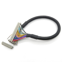 كابل توصيل LVDS من المصنع مباشرة DF14 1.25 مم 30 سن إلى طرف DF14 بطول 300 مم لشاشات LCD الصناعية