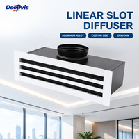 Diffuseur linéaire à fente en aluminium encastré pour système de ventilation CVC, grille d'aération linéaire, vente directe usine, taille personnalisée OEM