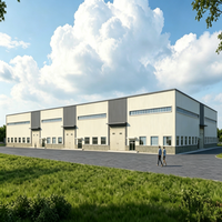 Almacén de Estructura de Acero Prefabricada de Diseño Moderno, Nave Industrial de Estructura de Acero, Se Proporcionan Planos de Diseño Gratuitos