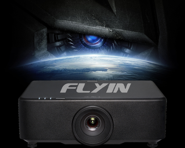 Flyin ESP-10KL 11000 Lumens 4K DLP Laser Projector WUXGA Short Throw Active 3D Compatible Large Venue Business 3-Year Warranty