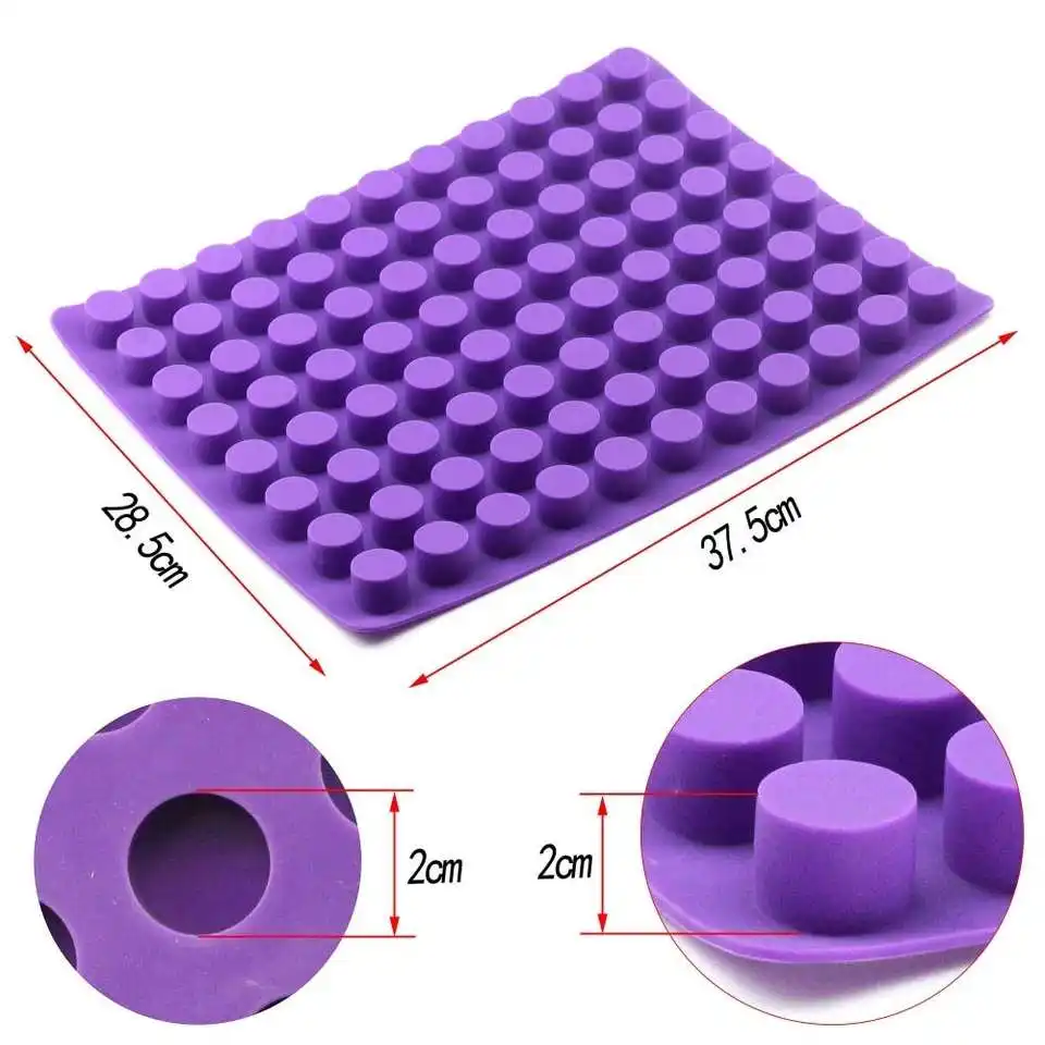 88 hole round ice lattice silicone mold jelly chocolate candy nougat baking tool to make ice mold