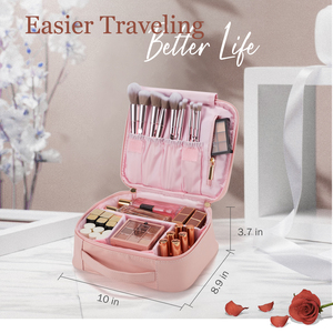 Portable <b>Makeup</b> Bag Storage Leather Cosmetic Artist Bag Travel Cosmetic Organizer Waterproof Beauty Storage <b>Box</b> for Women Girls - Product Image 5