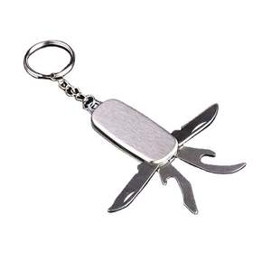 Juego de regalo OEM personalizable 4 en 1 abrebotellas plegable llavero cuchillos de bolsillo de acero inoxidable - Product Image 1