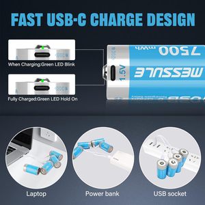 Dung lượng lớn <span class=keywords><strong>D</strong></span> Kích thước USB-C pin Lithium ion 7500mwh 5000mAh 1.5V loại <span class=keywords><strong>D</strong></span> di động có thể sạc lại pin Li ion LR20 Pin - Product Image 5