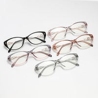 Lunettes œil-de-chat photochromiques décorées de strass, design punk transfrontalier sophistiqué, dégradé violet-gris, pour myopie