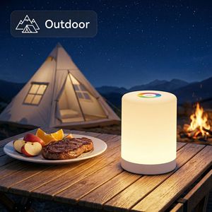 ไฟกลางคืนแบบ USB ควบคุมการเปลี่ยนสี RGB แบบสัมผัสทรงกลมสำหรับห้องนอนการศึกษาการตั้งแคมป์กลางแจ้ง - Product Image 1