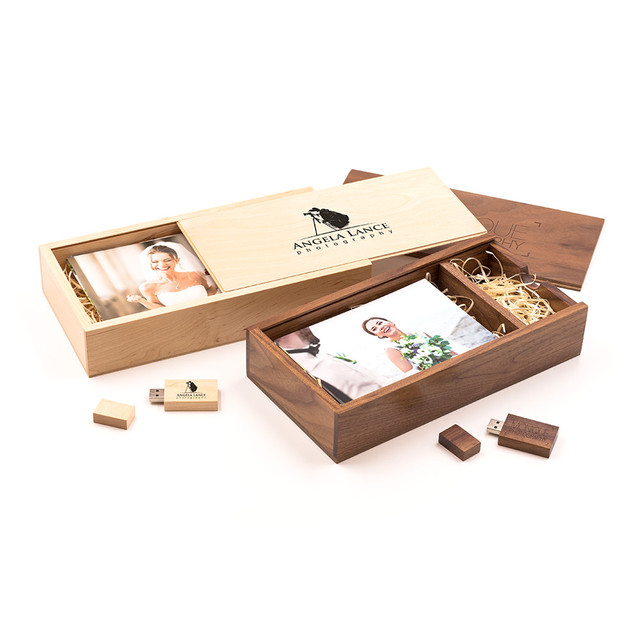 Custom Memory Wedding Flash Drive Favors Usb Wedding Usb Gift Boxes with Photo Box Wooden Usb Flash Drive with Box