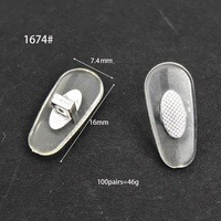 Plaquettes de nez en PVC avec insert métallique Maohua Fashion, à enfiler, pour la réparation et le remplacement de lunettes et de lunettes de soleil, origine Zhejiang, emballage en sachet
