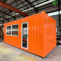 Maison conteneur ondulée de 20 pieds en acier galvanisé, cabine modulaire préfabriquée pour dortoir de chantier ou bureau