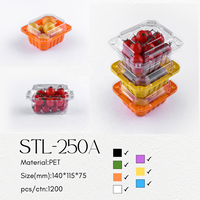 Framboises de qualité alimentaire personnalisées d'approvisionnement d'usine, récipient alimentaire de fraises 8 12 19oz boîte-cadeau en plastique de fruits