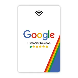 Carta in pvc nfc in Facebook TIKTOK Social Media RFID card Google recensione Card