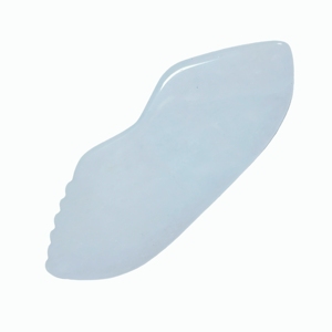 Outil de massage en jade blanc anti-gonflement pour le visage, Guasha blanc pour le visage - Product Image 4