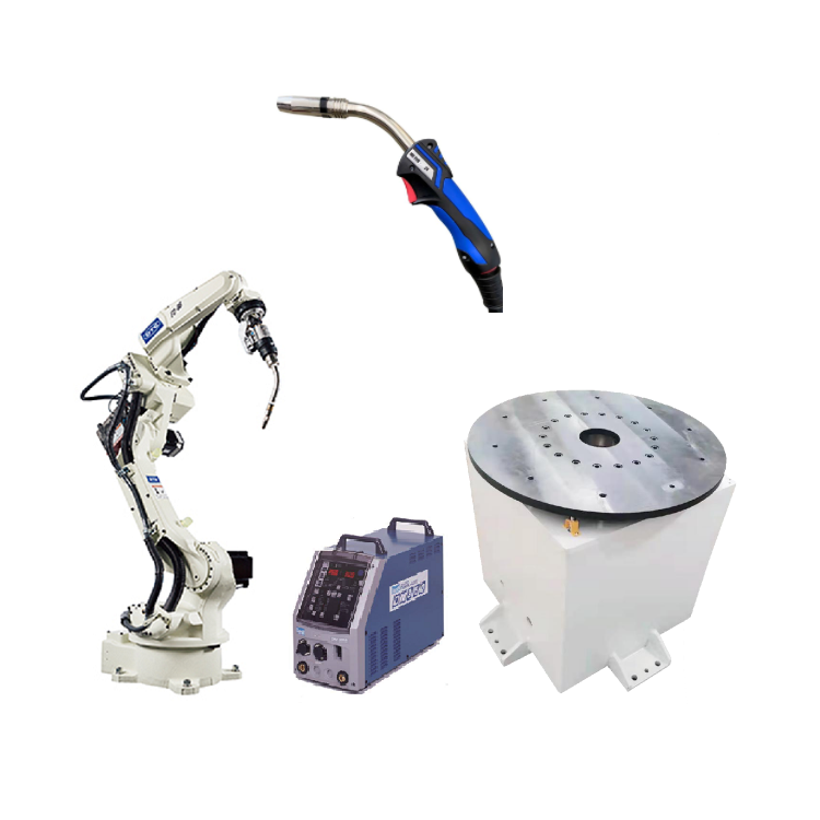 MIG Welding Robot Arm 6 Axis OTC FD-B6 DM350 Welder With CNGBS Welding ...