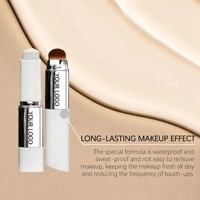Stick de fond de teint correcteur crème longue tenue haute couvrance anti-bavures avec pinceau intégré