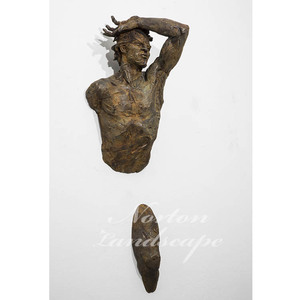 Hiện Đại Ngoài Trời Đúc Brass Trừu Tượng Điêu Khắc Trang Trí Sân Vườn Thú Vị Kim Loại Nghệ Thuật Đồng Tường Người Đàn Ông Bức Tượng Giá - Product Image 5