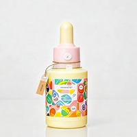 Nouvelle Huile Essentielle Émulsionnée Couleur Macaron en Bouteille en Verre, Emballage Déodorant avec Compte-gouttes en Verre 30ml, Stock d'Usine