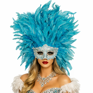 Máscara de Plumas Colorida de Inspiración Brasileña <span class=keywords><strong>para</strong></span> Niñas, <span class=keywords><strong>para</strong></span> <span class=keywords><strong>Carnaval</strong></span>, Festivales, Desfiles, Bailes y <span class=keywords><strong>Disfraces</strong></span> - Product Image 1