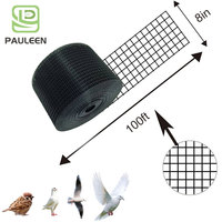 Grillage soudé en acier galvanisé PVC noir pour protection des panneaux solaires contre les oiseaux et les écureuils