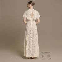 Robe de soirée formelle vintage en dentelle à col montant, sur mesure OEM/ODM, pour mariage, demoiselle d'honneur ou toast de mariage