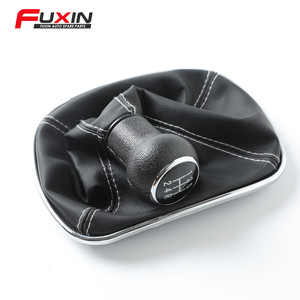 Poignée de levier de vitesses en cuir FUXIN pour voiture, 5 ou 6 vitesses, design ergonomique Passat - Product Image 1
