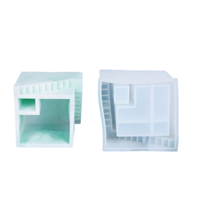 3D Facile à Utiliser Pas Cher Brillant Deux Facettes Deux Escaliers Motif Silicone Moule pour Diy Ciment Résine Mousse Succulente Vase - Product Image 3
