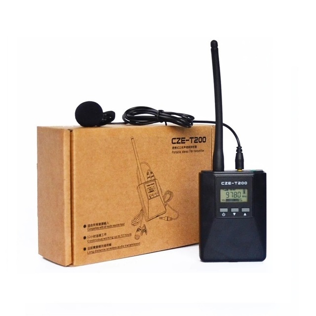 Hot CZE-T200 0.2W Portable Transmitter Price PLL Radio Station Equipment Complete FM Broadcast Transmitter for Sale