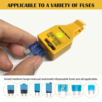 Nouveau testeur de circuit de fusibles automobile 24VDC jaune avec lumière LED pour voiture, camping-car, camion