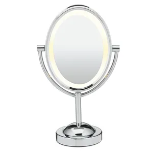 Specchio per il trucco di vendita caldo di alta qualità con specchio per il trucco a LED con etichetta privata leggera