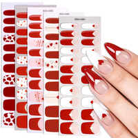 Autocollants pour ongles Saint Patrick's Day, motifs floraux printaniers, DIY vert, sans lampe UV, bandes adhésives pour ongles, autocollants en gel pour ongles, enveloppes d'ongles en gel sans UV