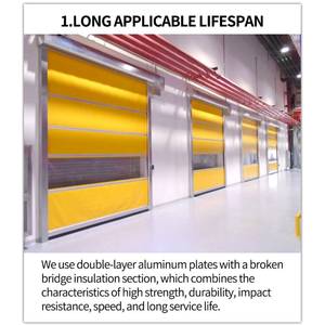 <span class=keywords><strong>Volet</strong></span> <span class=keywords><strong>roulant</strong></span> en PVC en acier inoxydable pour usines industrielles, ateliers, entrepôts - Automatique, haute vitesse, tailles et couleurs personnalisables - Product Image 6